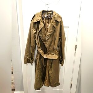 Vintage Military Trench Raincoat Men's Size 38 Short SH-79 Taupe Kenneth Wilson
